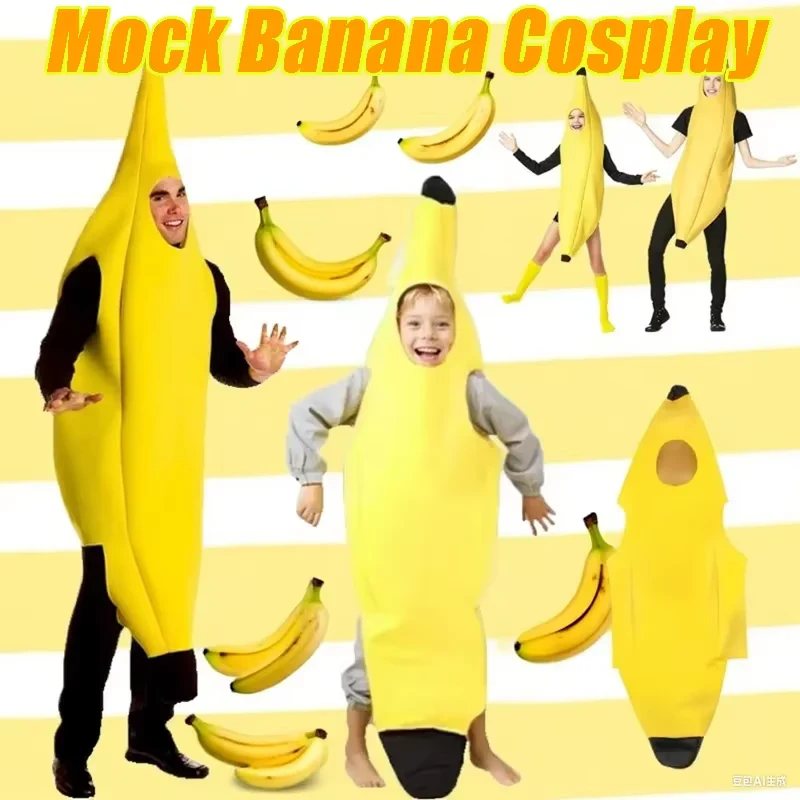 Deluxe Banana Costume Amazing Halloween Party Attire Perfect for Costume Roleplay and Unforgettable Dress-Up Celebrations