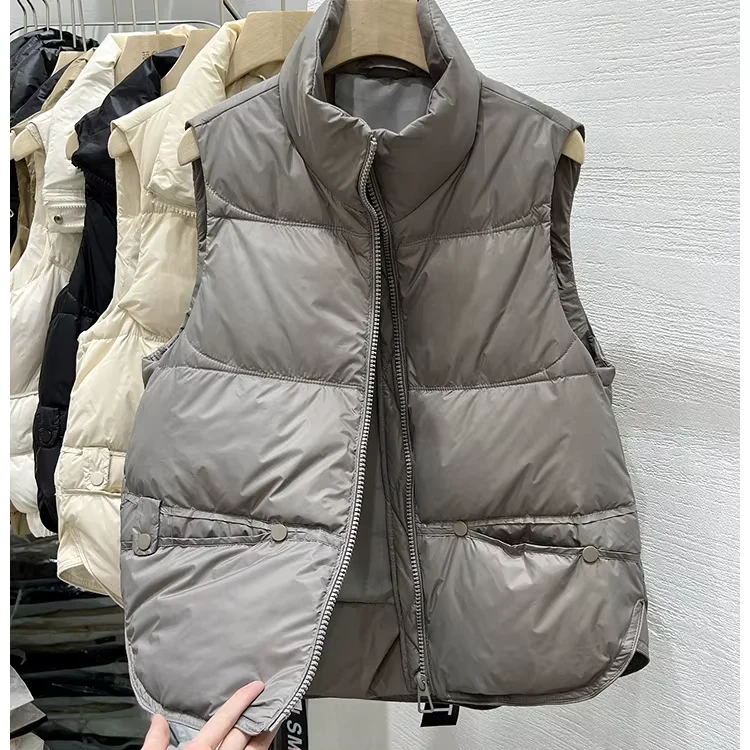 Women's Stand-Collar Loose Down Cotton Vest