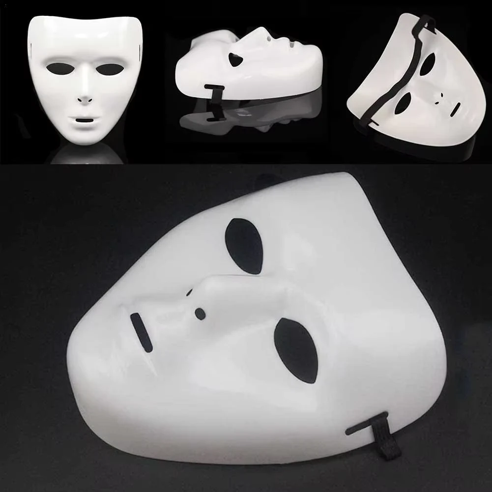 Halloween JabbaWockeeZ Dance Mask Hip-Hop Street Dance White Performances Mask For Man Women Dance Accessories