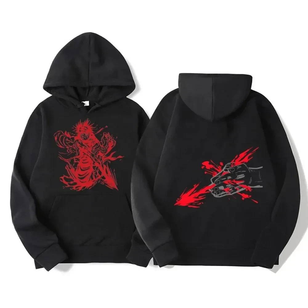 Vintage Jujutsu Kaisen Choso Hoodie Anime Sweatshirt Winter Warm Streetwear Men Women Top Casual Loose Fashion Print Clothing