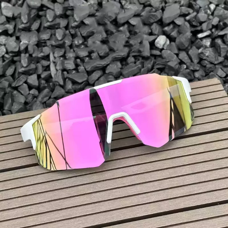 New Cycling Sunglasses Large Frame UV400 Shades UV Protection Outdoor Sports Windproof Anti-Ultraviolet Hiking Climbing Goggles
