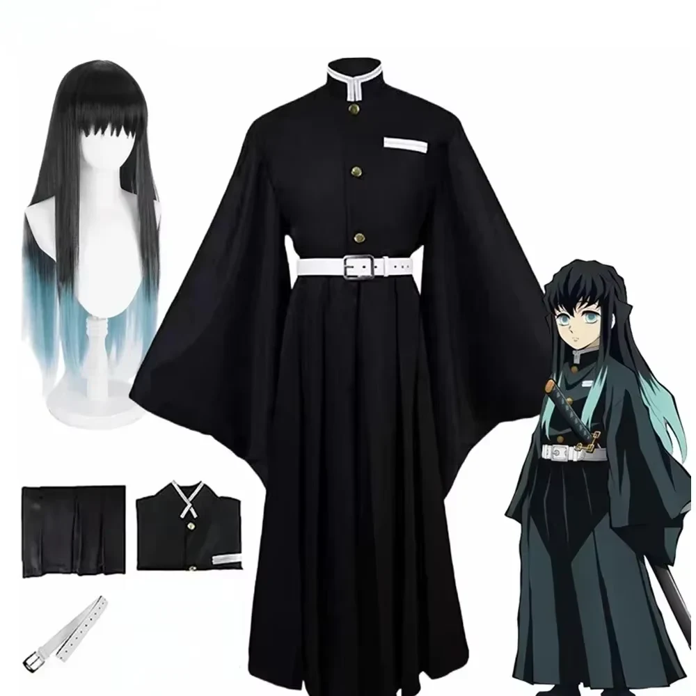 Anime Yaiba Tokitou Muichirou Cosplay Costumes Kisatsutai Uniform Wig Halloween Party Costume