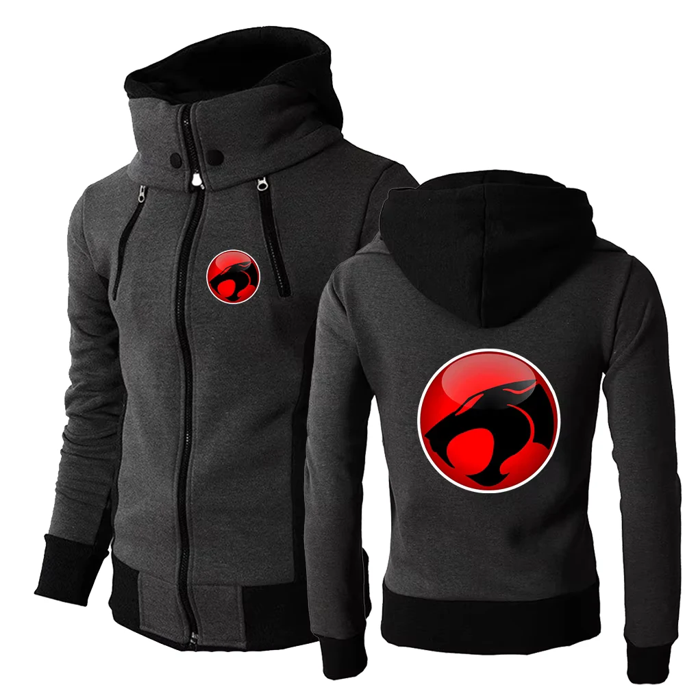 ThunderCat Logo The men's three-color zipper pullover is suitable for business wear in spring and autumn hoodies jacket