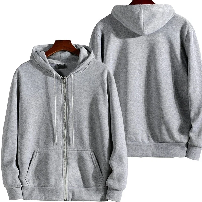 Zipper hoodie, new men's autumn and winter long-sleeved hoodie, fashionable and casual men's wear, sportswear, loose clothing