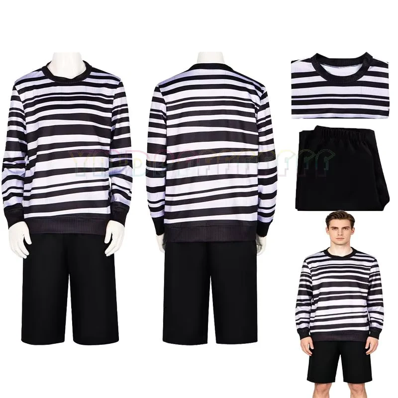 Anime Brother's Disguise Stripe Set Top Pants Halloween Easter Fantasy Carnival Party Gift