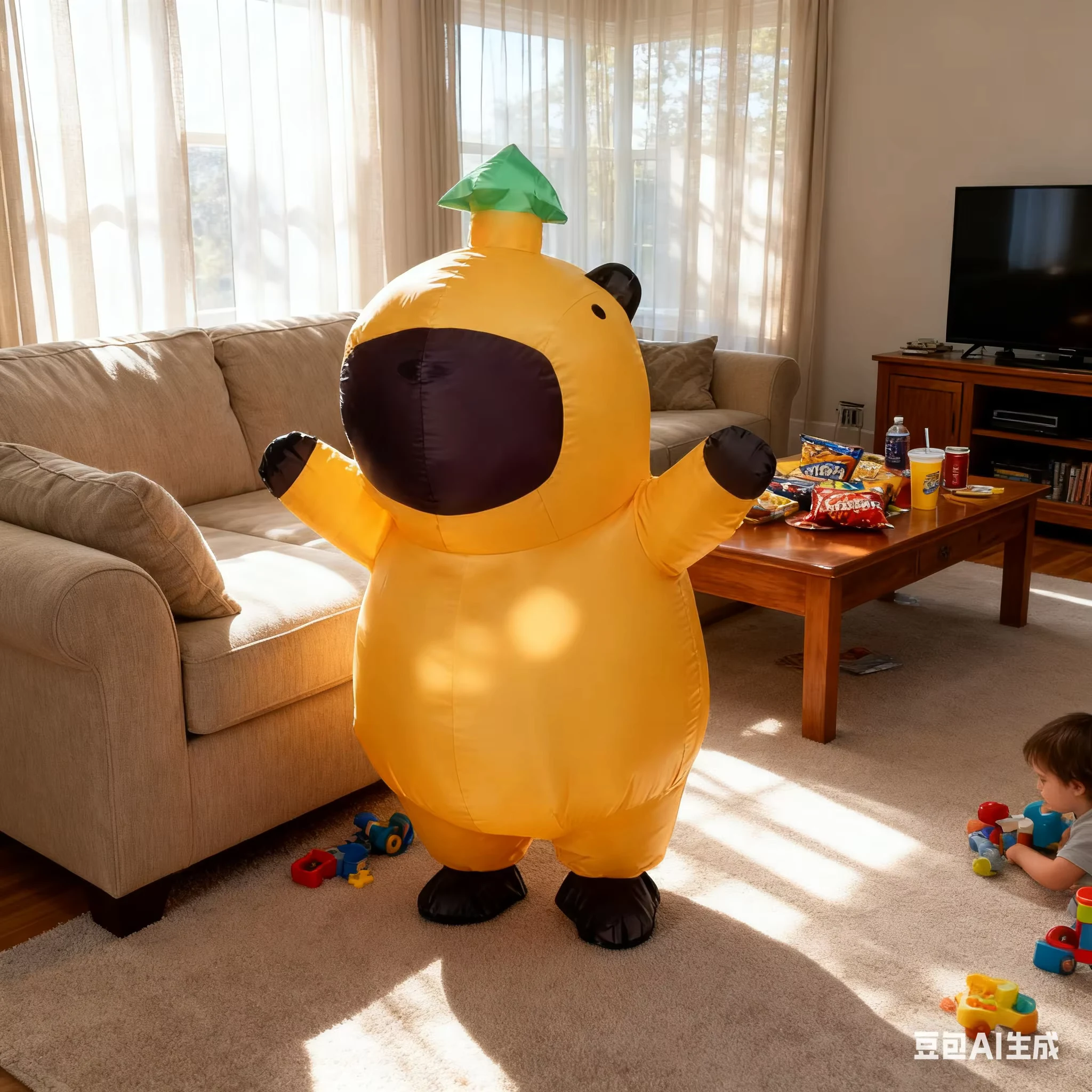 Capybara Inflatable Costume Full Body Cute Funny Adult Blow Up Outfit Carnival Halloween Themed party Inflatable Costume