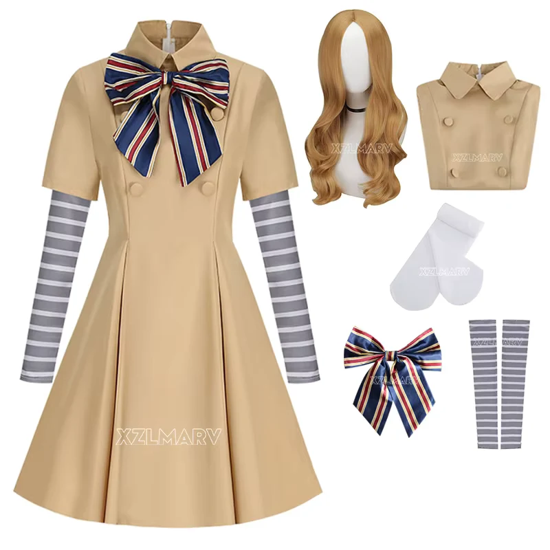 MEGAN Cosplay Dress for Kids Girls Women AI Doll Robots Megan Dresses Uniform MEGAN Girls and Adult Cosplay Halloween Costume