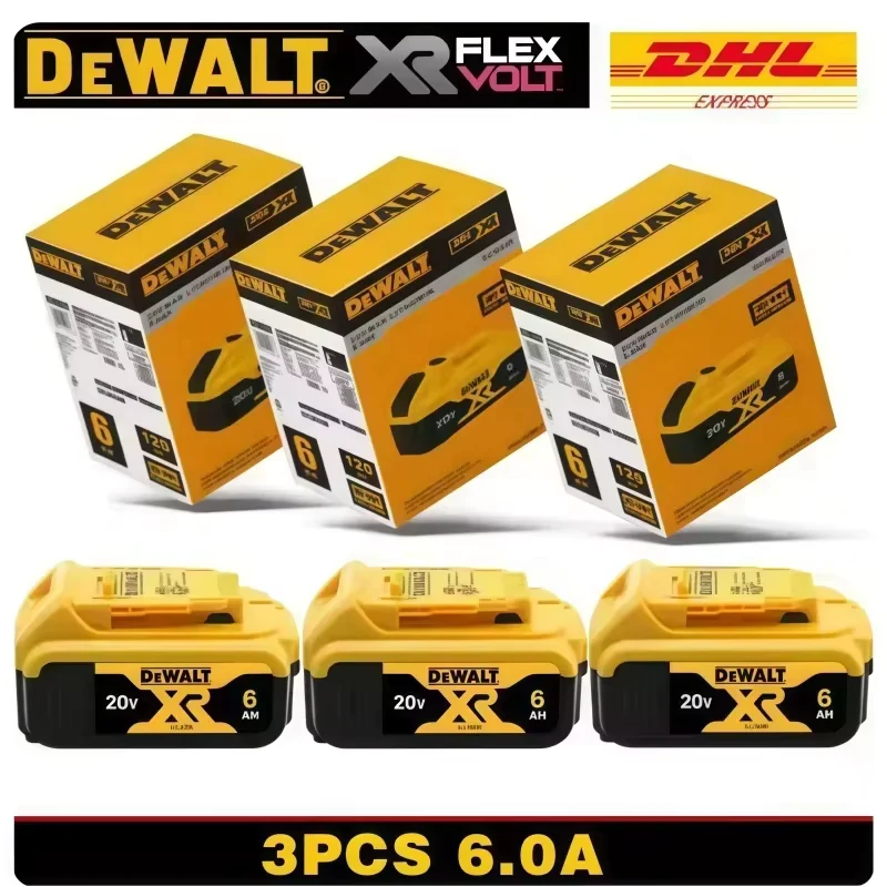Q Original DeWalt 6Ah/5Ah/ 20V battery replaceable DCD887 DCD805 DCF860 Dcd796 DCG406 DCF880 DCF512 DCD805 power tools battery