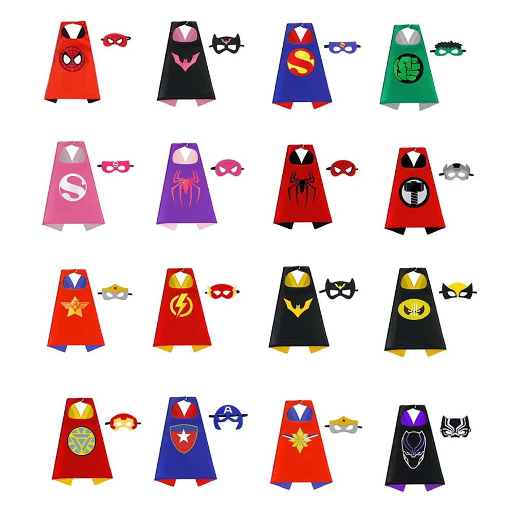 birthday Gifts Superhero Capes for Boy girl Cartoon Dress Up Costumes Party Supplies Easter halloween cape cloak