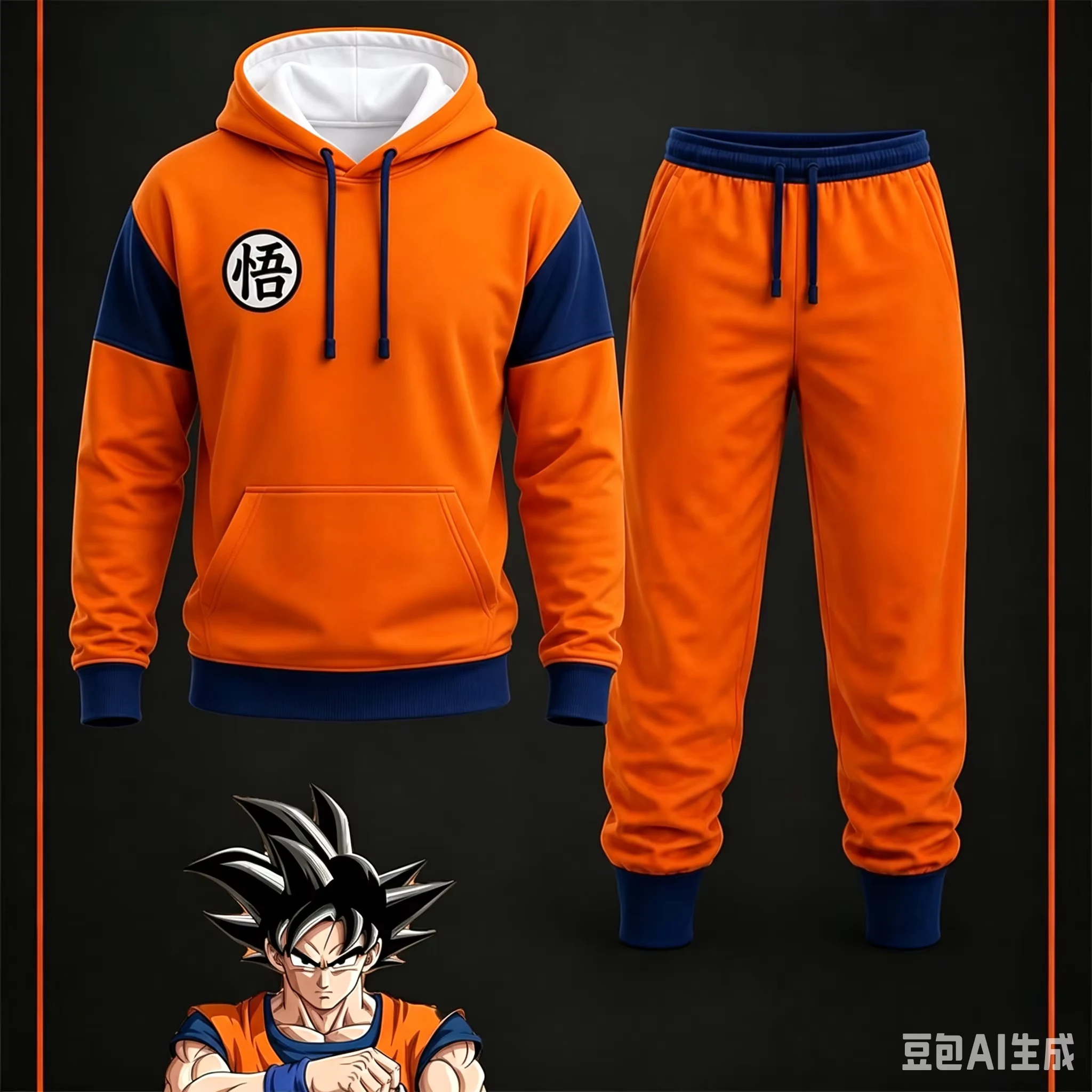 New Dragon Ball Son Goku Cosplay 3D Hoodie and pants Set Men And Women Casual Sports Set Oversized Quick Drying Training Set