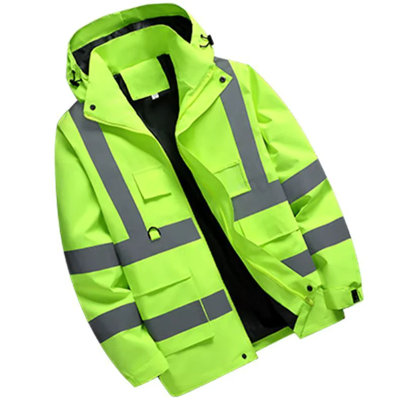 Asian size Men's Lightweight Work Jacket Big Size Windproof Waterproof with Reflective Strip for Construction Clothing Outdoor