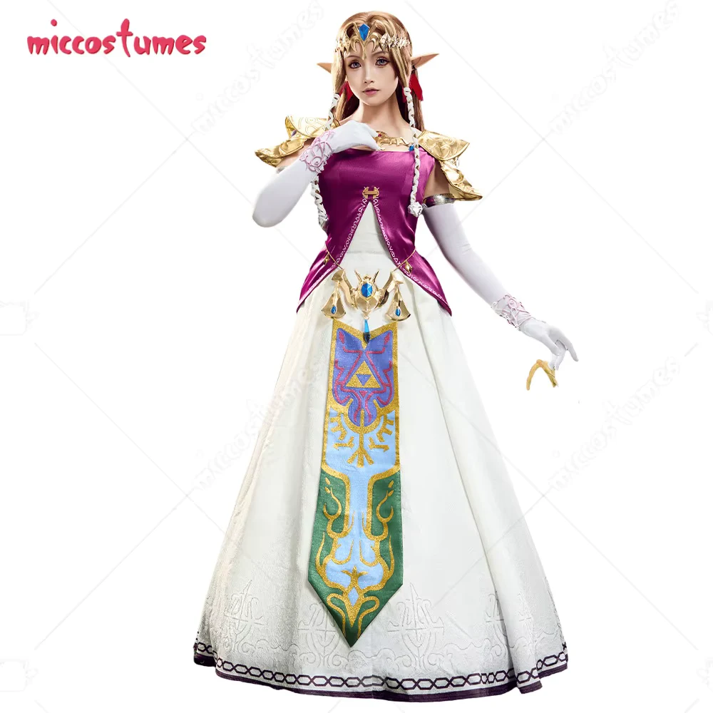 【US+EU Stock】Miccostumes Women's Princess Cosplay Costume Dress Vest and Underskirt with Complete Accessory for Halloween