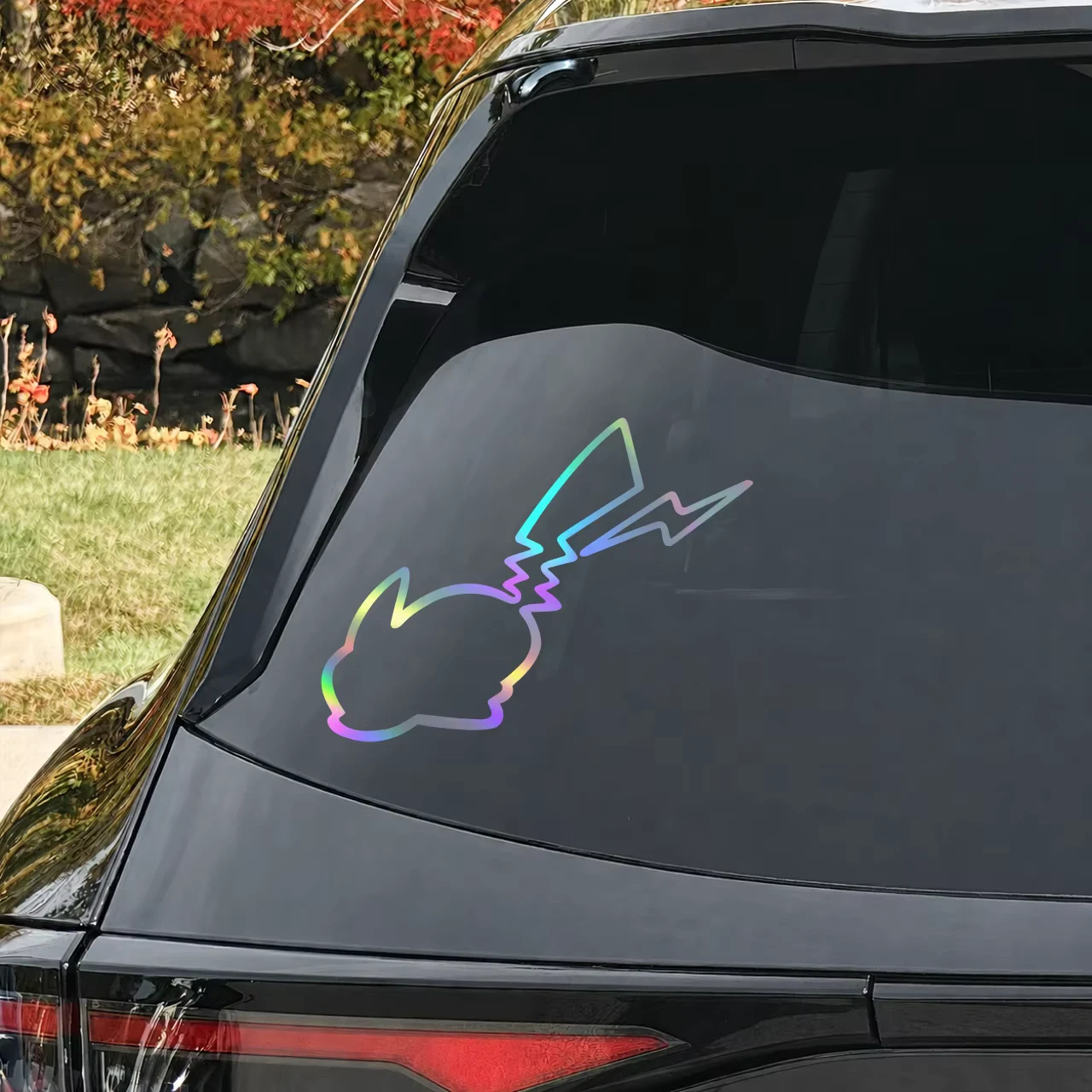 Car Styling Stickers Iridescent Cute Lightning Animal Silhouette Waterproof Auto Window Decals Accessories