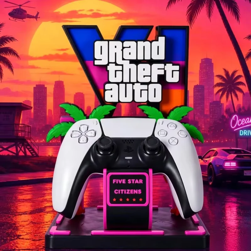 GTA 6 Grand Theft Auto Game Controller Bracket Desktop Ornament Game Peripheral Figure Display Decor For Adult Game Fans Gifts