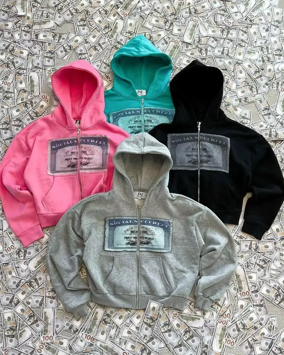Harajuku Retro Graphic Zip-Up Hoodie